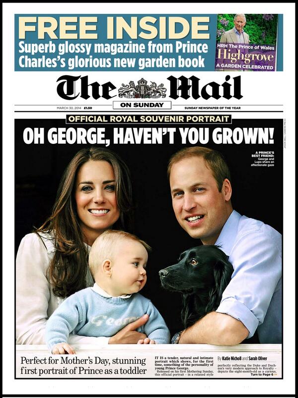 The Daily Mail Front Page for 30 March 2014