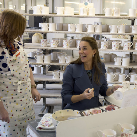 The Duchess of Cambridge visits the Emma Bridgewater Factory