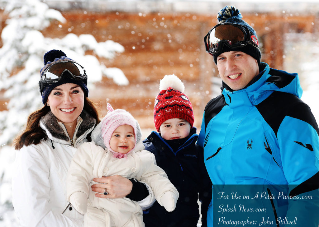 The Duke and Duchess of Cambridge, Prince George and Princess Charlotte enjoy a skiing holiday in the French Alps in France on the 7th March 2016. EDITORIAL USE ONLY Picture by John Stillwell/WPA-Pool Pictured: Duchess of Cambridge, Catherine, Kate Middleton, Princess Charlotte, Prince George, Prince William, Duke of Cambridge Ref: SPL1240472 070316 Picture by: Splash News Splash News and Pictures Los Angeles:310-821-2666 New York:212-619-2666 London:870-934-2666 photodesk@splashnews.com