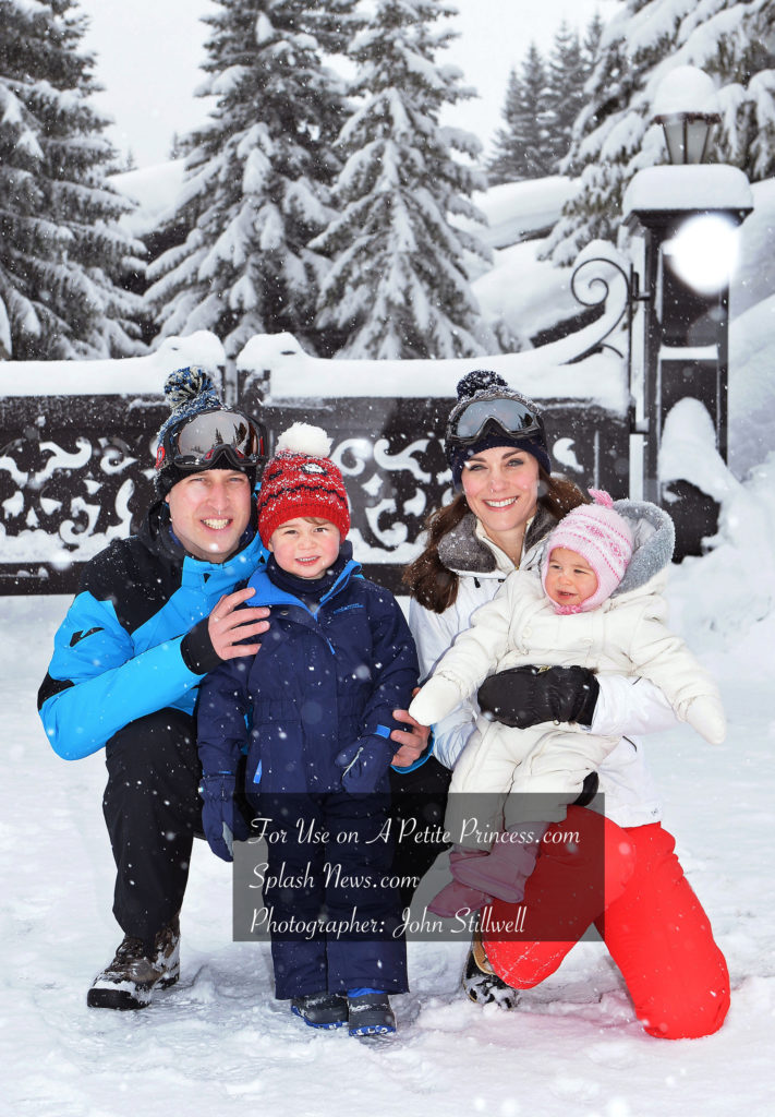The Duke and Duchess of Cambridge, Prince George and Princess Charlotte enjoy a skiing holiday in the French Alps in France on the 7th March 2016. EDITORIAL USE ONLY Picture by John Stillwell/WPA-Pool Pictured: Prince William, Duke of Cambridge, Prince George, Duchess of Cambridge, Catherine, Kate Middleton, Princess Charlotte Ref: SPL1240472 070316 Picture by: Splash News Splash News and Pictures Los Angeles:310-821-2666 New York:212-619-2666 London:870-934-2666 photodesk@splashnews.com