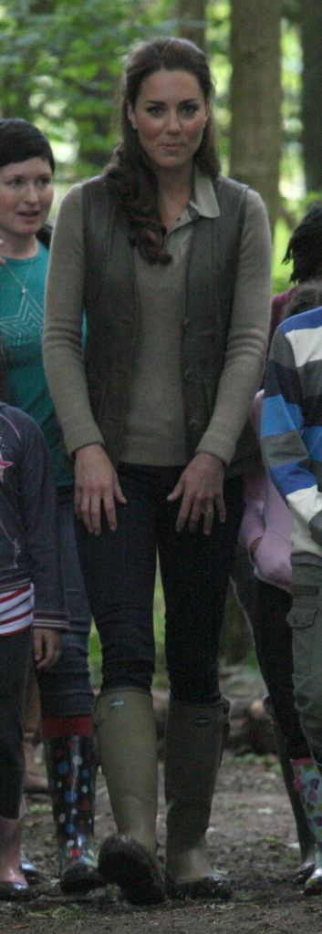 Duchess of Cambridge as she joined inner city school children on a camping trip. Unsurprisingly, however, Kate went into the woods in style - in a pair of £300 leather-lined wellies. The Duchess was visiting an 'Expanding Horizons' primary school scheme at the Widehorizons Margaret McMillan House in Wrotham, Kent. Pictured: Kate Middleton, Duchess Of Cambridge Ref: SPL406991 170612 Picture by: Weir/SplashNews Splash News and Pictures Los Angeles: 310-821-2666 New York: 212-619-2666 London: 870-934-2666 photodesk@splashnews.com