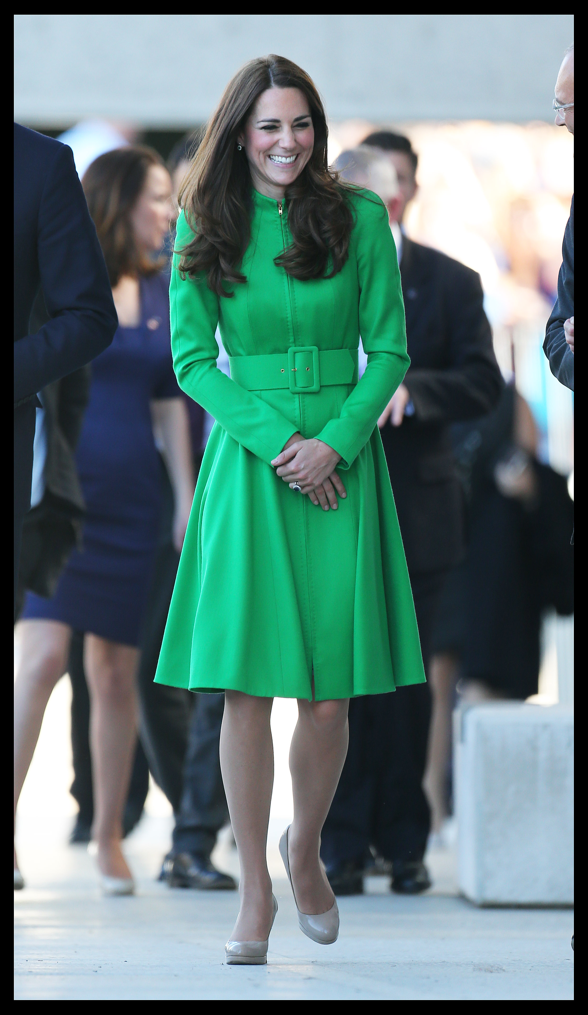 The Duchess of Cambridge arriving at the National Portrait Gallery in Canberra, Australia, Wednesday, 23rd April 2014. Picture by Stephen Lock / i-Images