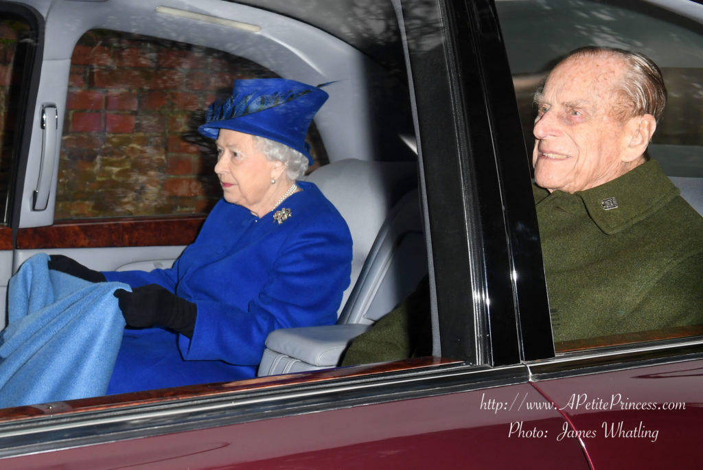 The Queen and The Duke of Edinburgh attend Sunday Service at St Mary Magdalene Church, Sandringham, Norfolk, UK, on the 8th January 2017. Picture by James Whatling